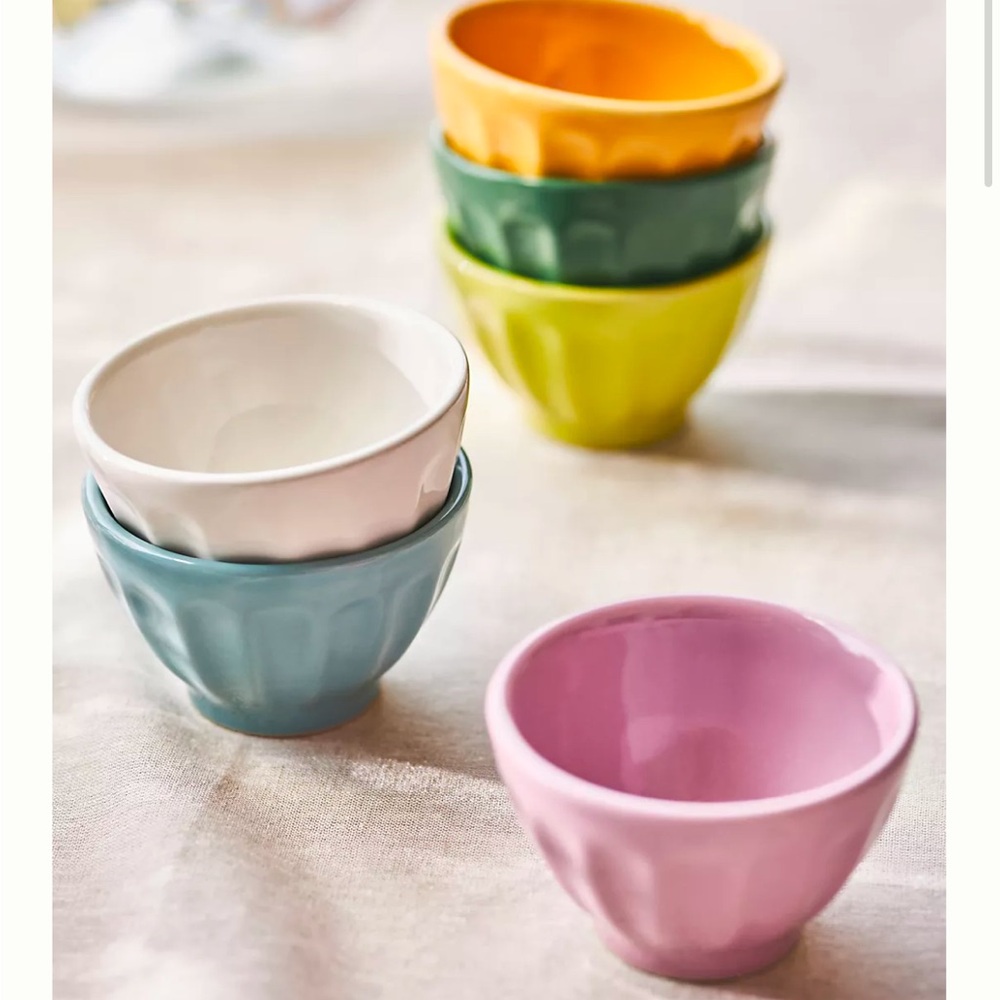 Anthropologie Amelie Mini Latte Bowls in Bold Brights Set of 6